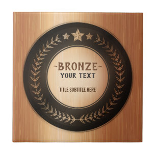 CUSTOM PRINT DIY MEDAL Bronze Champion EDITABLE Fliese