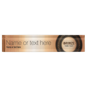 CUSTOM PRINT DIY MEDAL Bronze Champion EDITABLE Namensplakette