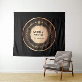 CUSTOM PRINT DIY MEDAL Bronze Champion EDITABLE Wandteppich