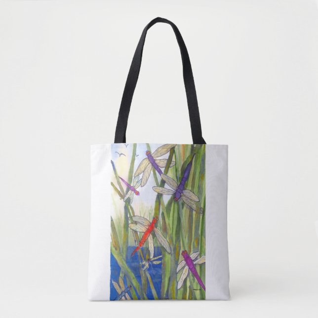 Custom Print Dragonfly Tote Bag (Vorderseite)