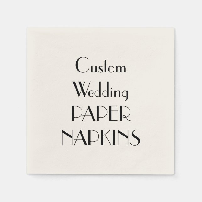 Custom Print Wedding Party Papier Napkins Serviette (Vorderseite)