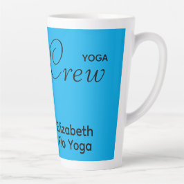 Custom Print Yoga Crew Azure Blue Milchtasse