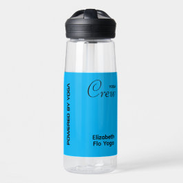 Custom Print Yoga Crew Azure Blue Trinkflasche