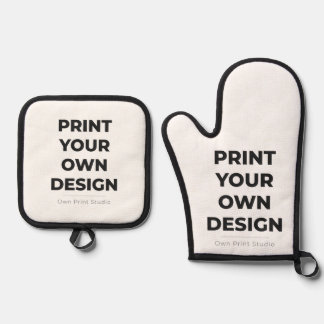 Custom Print Your Own | Printing My Own To Order Ofenhandschuh & Topflappen-Set