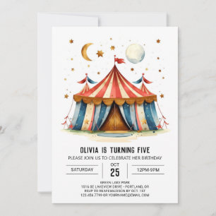 Custom Printable Joy Circus Geburtstag Einladung