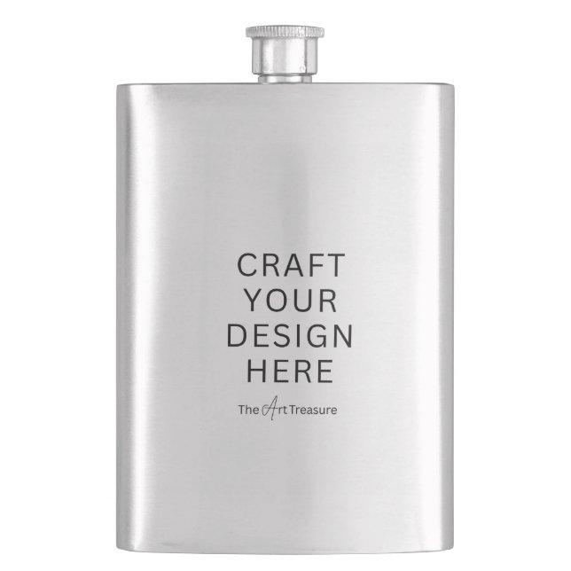 Custom Printed Classic Flask Upload Your Design Flachmann (Vorderseite)