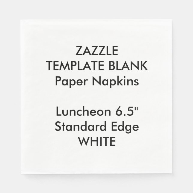 Custom Printed Large WHITE Luncheon PaperNapkins Serviette (Vorderseite)