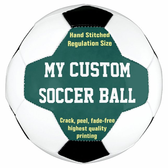 Custom Printed Soccer Ball Football Futbol GREEN (Vorderseite)