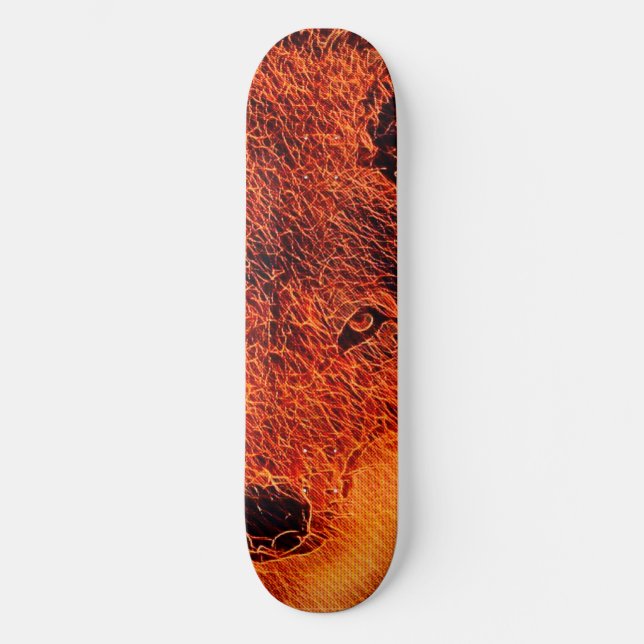 Custom Pro Park Board für den Wolf Airbrush-Elemen Skateboard (Vorderseite)