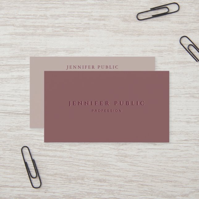 Custom Professional Elegant Template Simple Luxury Visitenkarte (Vorderseite/Rückseite Beispiel)