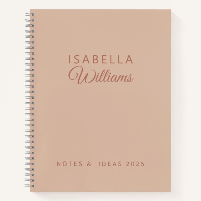 Custom Professional Notebook Modern Pink Notizbuch (Vorderseite)