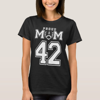 Custom Proud Football Mama Number 42 Personalisier T-Shirt
