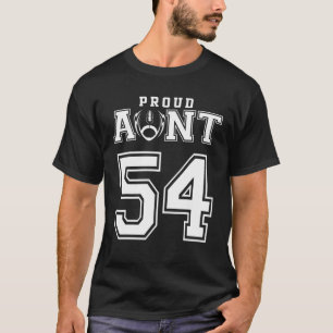 Custom Proud Football Tante Nummer 54 Personalisie T-Shirt