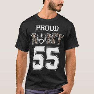 Custom Proud Football Tante Nummer 55 Personalisie T-Shirt
