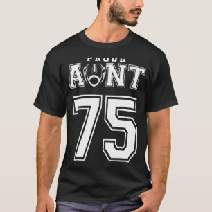 Custom Proud Football Tante Nummer 75 Personalisie T-Shirt