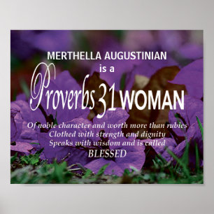 Custom PROVERBS 31 FRAU Inspirational Christlich Poster