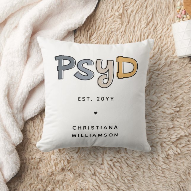 Custom PsyD Doctor of Psychology Psychologist Kissen