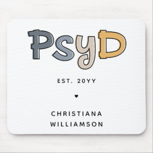 Custom PsyD Doctor of Psychology Psychologist Mousepad