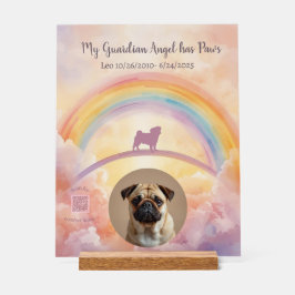 Custom Pug Memorial Acrylic Sign – Add Name, Dates Acrylschild
