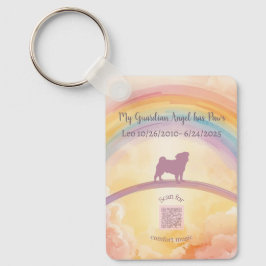 Custom Pug Pet Loss Keychain – Personalized Music Schlüsselanhänger