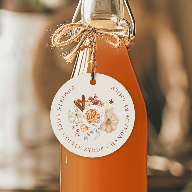 Custom Pumpkin Gewürz Kaffee Sirup Geschenkanhänger (Von Creator hochgeladen)