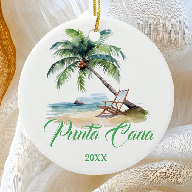 Custom Punta Cana Beach Keramik Ornament (Von Creator hochgeladen)