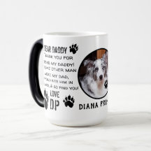 CUSTOM PUPPY DOG DADDY! DEAR VATER pET KAFFEE