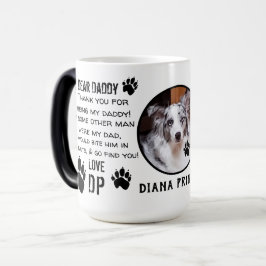 CUSTOM PUPPY DOG DADDY! DEAR VATER pET KAFFEE Verwandlungstasse