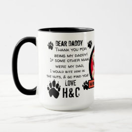 CUSTOM PUPPY DOG DADDY! KAFFEE DES VATERS TASSE