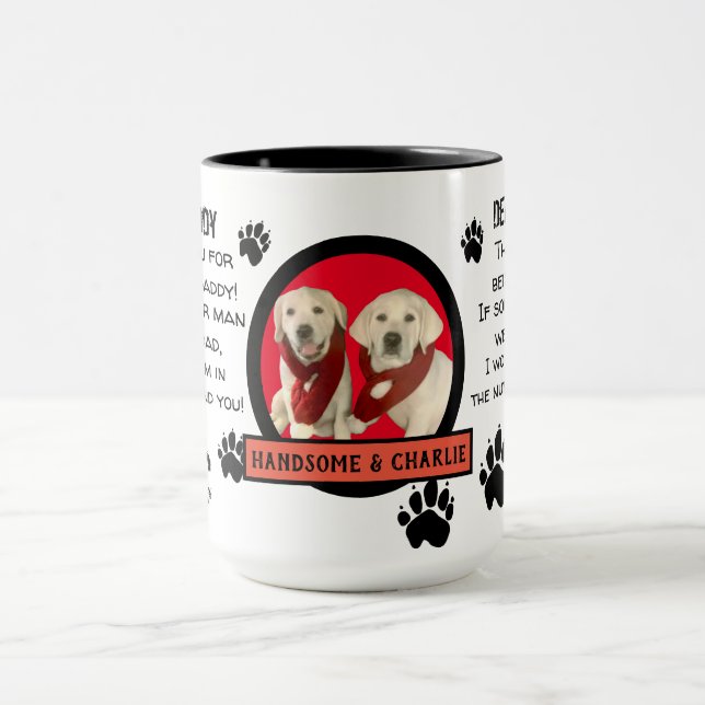 CUSTOM PUPPY DOG DADDY! KAFFEE DES VATERS TASSE (Zentrum)