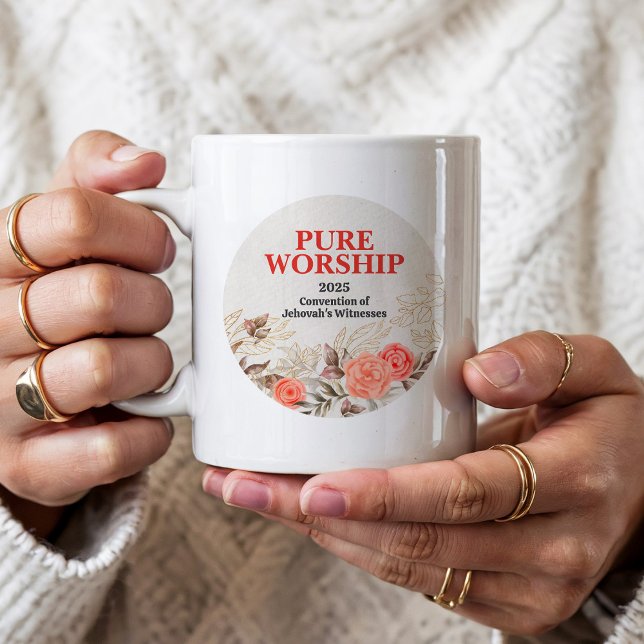 Custom Pure Worship 2025 Convention JW Gifts Kaffeetasse (Von Creator hochgeladen)