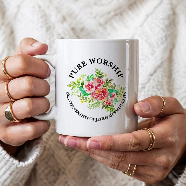 Custom Pure Worship 2025 Convention JW Gifts Kaffeetasse (Von Creator hochgeladen)