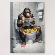 Custom Puzzles, Funny Chimp Affen Thema Puzzle