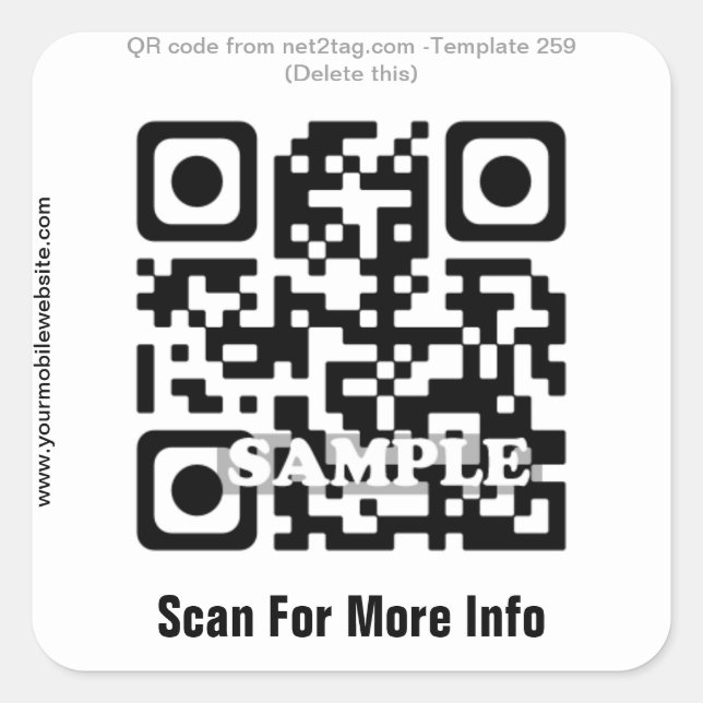 Custom QR Code Aufkleber (QR-Code-Vorlage #259) (Vorderseite)