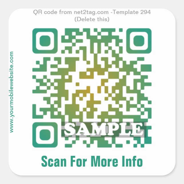 Custom QR Code Aufkleber (QR-Code-Vorlage #294) (Vorderseite)