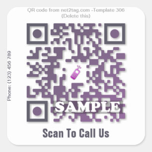 Custom QR Code Aufkleber (QR-Code-Vorlage #306)