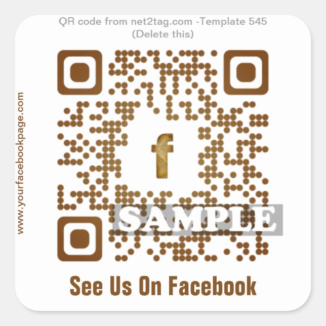 Custom QR Code Aufkleber (QR-Code-Vorlage #545) (Vorderseite)