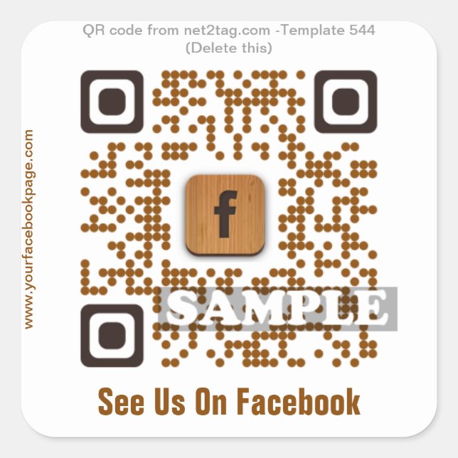 Custom QR Code Aufkleber (QR-Code-Vorlage QR#544) (Vorderseite)
