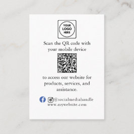 Custom QR Code Business Branding Card Menu Visitenkarte