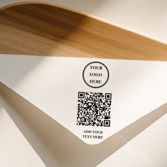 Custom QR Code & Business Logo Rubber Stamp Gummistempel (Von Creator hochgeladen)