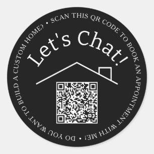 Custom QR Code Business Marketing Round Aufkleber