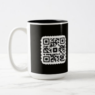 Custom QR Code Coffee Mugs for Traders" Zweifarbige Tasse