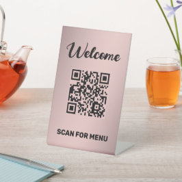 Custom QR Code Golden Sockelschild