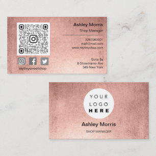Custom QR Code Logo Social Online Shop Beilage Visitenkarte