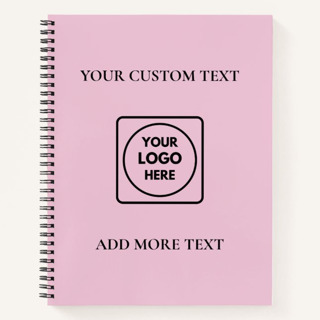 Custom QR Code Logo Text Brand Identity notebook Notizbuch (Vorderseite)
