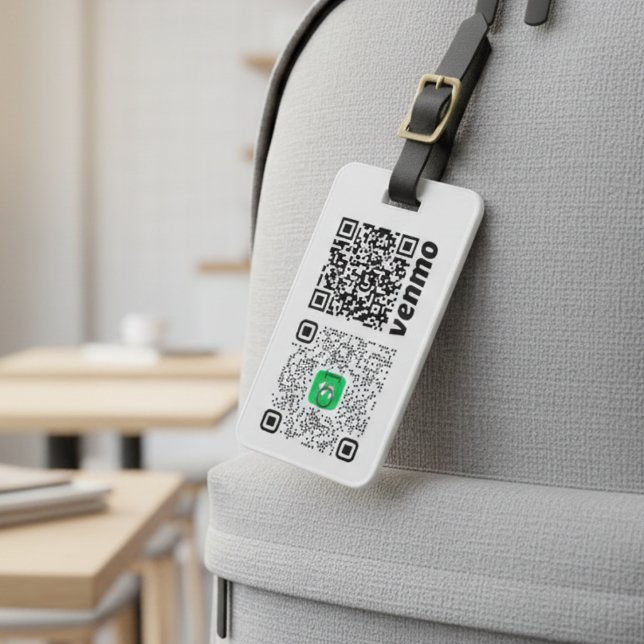 Custom QR Code Lugtag Gepäckanhänger (Custom QR Code Luggage Tag)