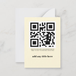 Custom QR Code Moderner Trend Mitteilungskarte