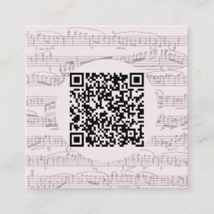 Custom QR Code Musiknoten Frame Wedding Begleitkarte