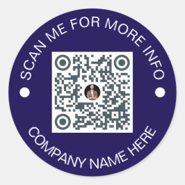 Custom QR Code Round Vinyl Waterproof Business Runder Aufkleber