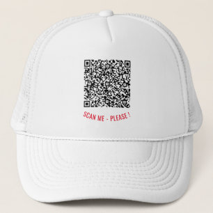 Custom QR Code Scan Info Trucker Hat Template Truckerkappe